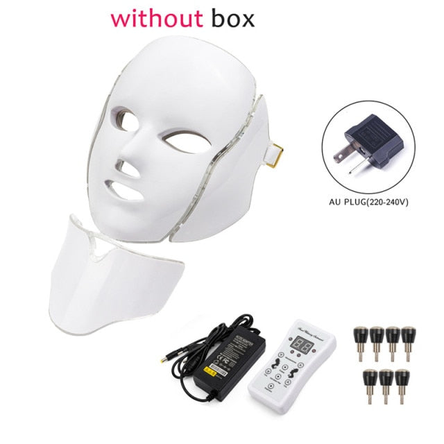 Led Facial Mask Therapy Beauty Device with Neck Skin Rejuvenation